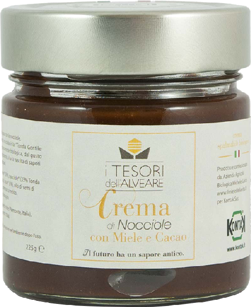 immagine Crema Bio di Nocciole con Miele e Cacao